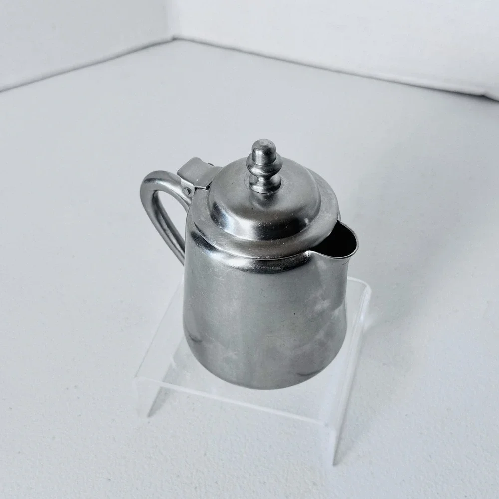 Vintage‎ Halco Nickel & Silver Lift Top Creamer 407-924 Made In Japan